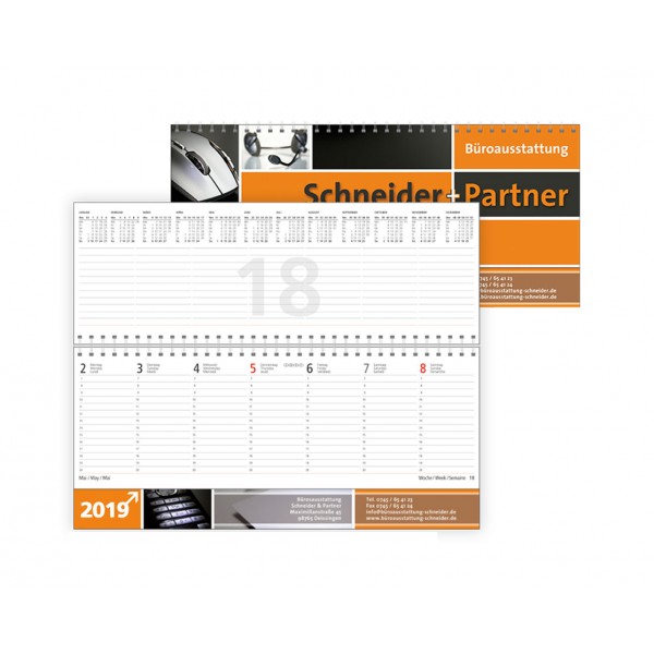 Tisch-Querkalender Modell Business-Premium