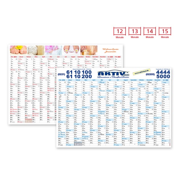 Plakatkalender Modell Alpen Wide