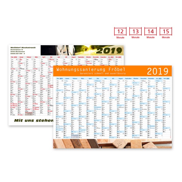 Plakatkalender Modell Alpen Plus Wide