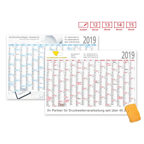 Plakatkalender Modell Alpen Plus kaschiert