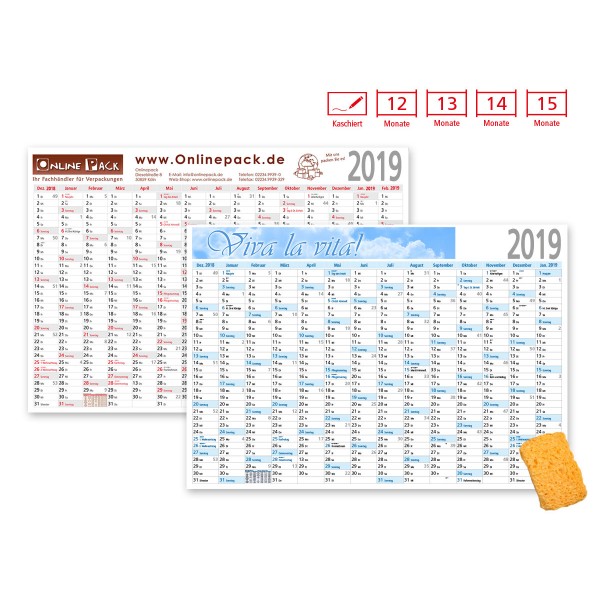 Plakatkalender Modell Alpen kaschiert