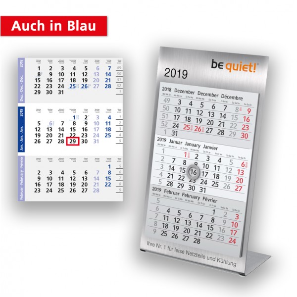 Tischkalender Modell Desktop Drei Steel
