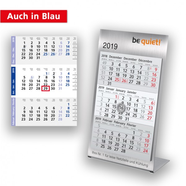 Tischkalender Modell Desktop Drei Steel