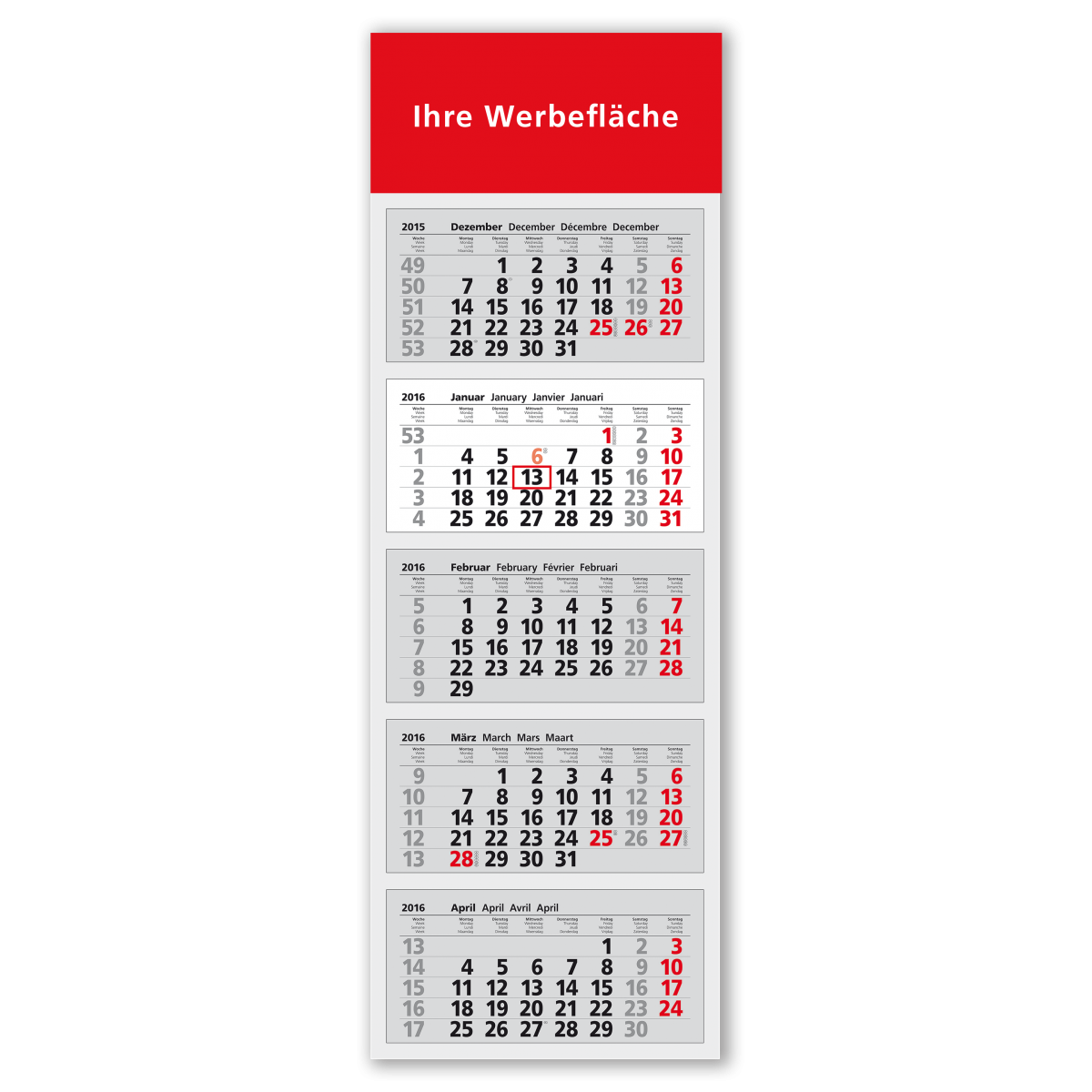 5 Monatsplaner Modell Clever Fünf - 5-Monatskalender - Monatskalender