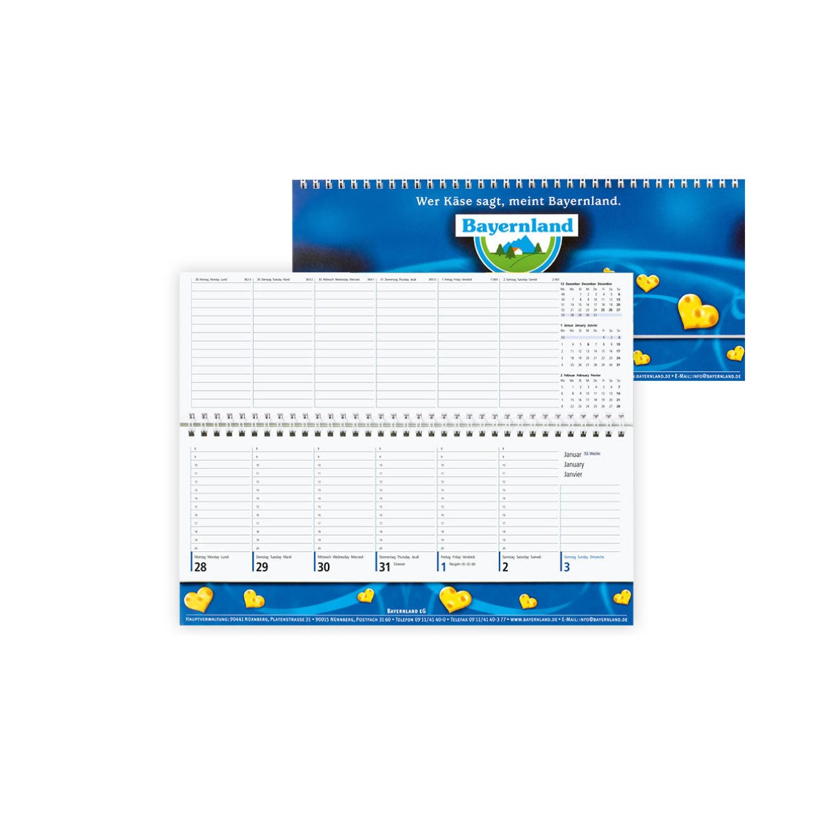 Tisch-Querkalender Modell Compact - Tisch-Querkalender - Tischkalender