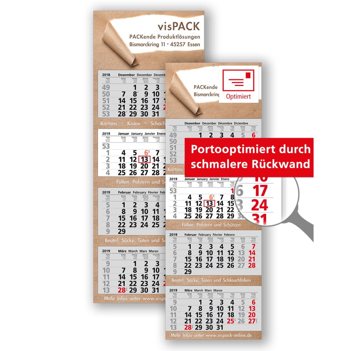 4 Monatsplaner Modell XL Vier - 4-Monatskalender - Monatskalender